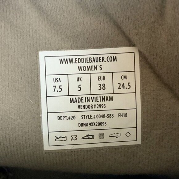 Eddie Bauer Women Hunt Pack Boots Size 7.5 Brown Leather Weatherproof 0048-588 - Picture 10 of 10